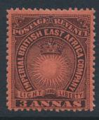 British East Africa Company  SG 8  SC#18  Mint Hinged - perf 14 -  see details