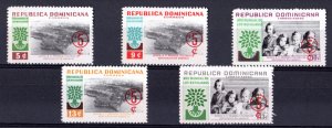 Dominican Republic 1960 Sc#B31/B33+CB19/CB20 WORLD REFUGEE YEAR Surcharged MNH