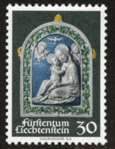 LIECHTENSTEIN Scott 491 MNH** 1971 Christmas Madonna stamp