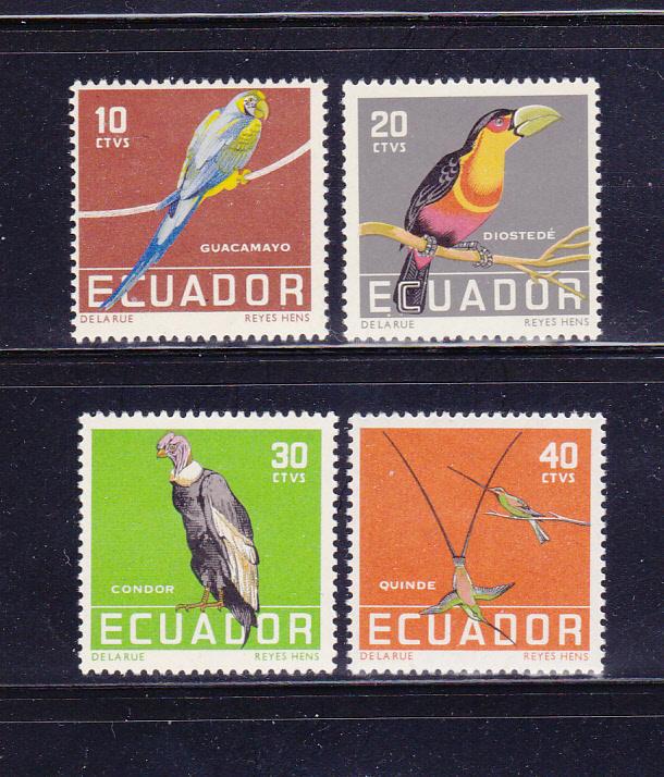 Ecuador 634-637 Set MH Birds (B)