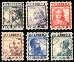 Austria 1934  Scott #B122-7 used