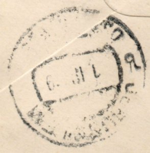 1902 Sg 230 2½ on 1909 Cover from Nelson, Lancashire to Jerusalem, Palestine