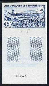 French Somali Coast 1965 Lake Abbe 45f imperf colour tria...