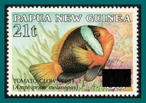 Papua New Guinea 1994 Surcharge Anemone 21t, MNH #823,SG708