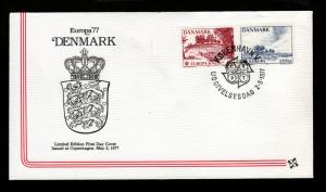 Denmark 1977 FDC Europa!