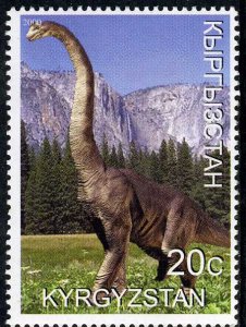 Kyrgyzstan 2000 DINOSAURS 1 value Perforated Mint (NH)