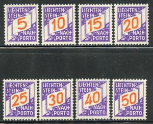 Liechtenstein #j13-20, Mint Hinge