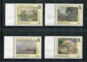 Bermuda 590-593 MNH Paintings 1990 by Ross Sterling Turner Ogden Bush x18443