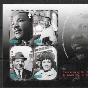 MONTSERRAT SGMS1426 2009 MARTIN LUTHER KING  MNH