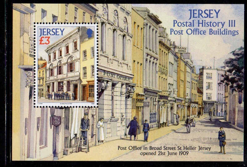 Jersey Sc 1381 2009 £ 3 Broad St P.O. stamp sheet mint NH Europe
