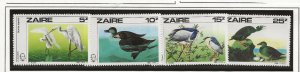 Thematic stamps ZAIRE 1985 Audubon Birds set of 4 sg.1238-41 MNH