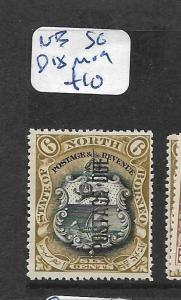 NORTH BORNEO (P0104B)  ARMS LION 6C  POSTAGE DUE SG D18  MOG