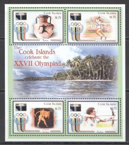 Wb202 Cook Islands Sport Celebrate The Xxvii Olympic Games Sydney Kb Mnh