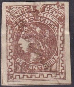 Colombia Antioquia #37 F-VF  Used  CV $7.00 (A19774)