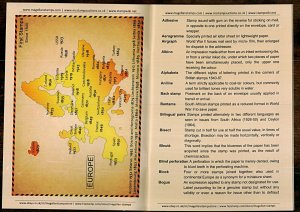 SHORT REFERENCE BOOK TO PHILATELIC TERMS with FREE Perforation Gauge