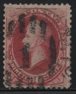 US Scott #191 F/VF 90c Perry, Sound Stamp