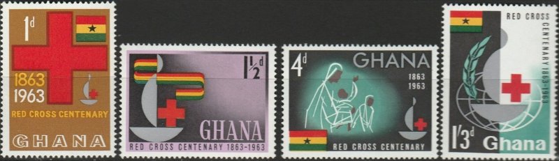 Ghana, #139-142 Unused  From 1963