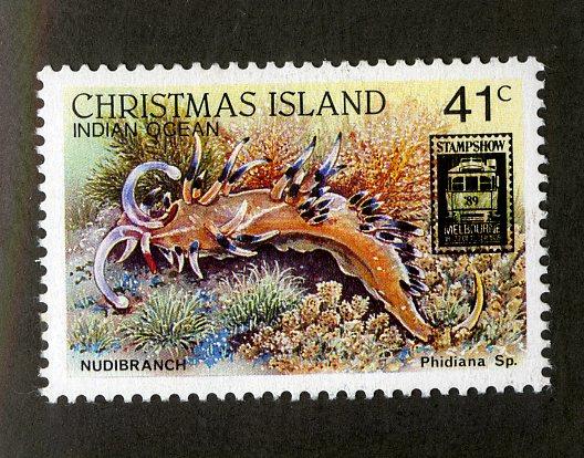 CHRISTMAS ISLAND 204a MH SCV $3.25 BIN $1.30 MARINE LIFE