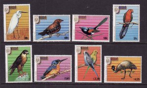 Niue-Sc#522-9-unused NH set-Birds-Kingfisher-1986-