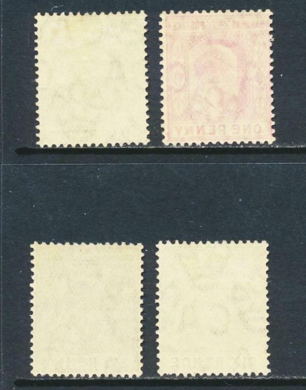 BAHAMAS 1906 SET, VF MNH/LH 1d & 2½d NH SG#71-4 CAT£65 $85 (SEE BELOW)