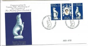 South Georgia 1978 Queen Elizabeth II 25th anniv Coronation First Day Cover