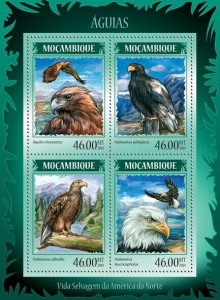 2014 MOZAMBIQUE MNH. EAGLES   |  Y&T Code: 6015-6018  |  Michel Code: 7290-7293