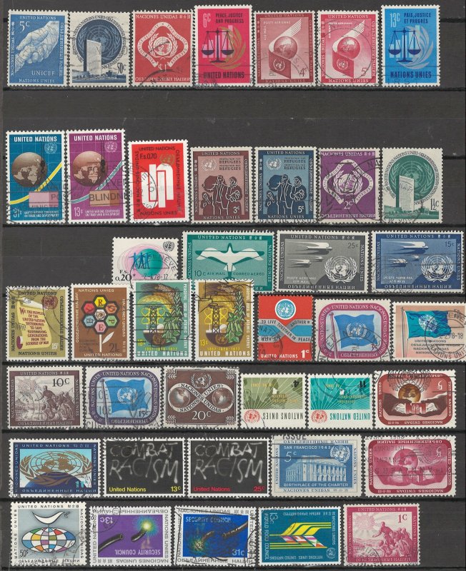 COLLECTION LOT # 5713 UNITED NATIONS 40 STAMPS CLEARANCE