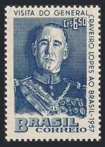 Brazil 848 block/4,MNH.Mi 911. Gen.Francisco Higino Craveiro Lopes,Portugal,1957