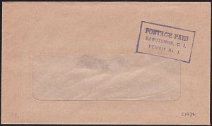 COOK IS c1960/70 cover POSTAGE PAID permit handstamp.......................A7875