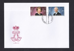 Liechtenstein   #1235-1236  FDC  2002  Royalty  3fr  and  3.50fr