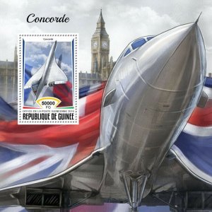 Guinea Concorde Stamps 2018 MNH Aviation Big Ben 1v S/S