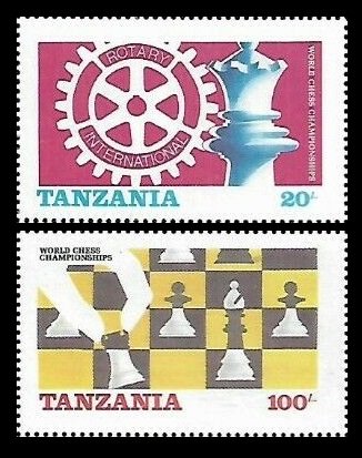 1986 Tanzania 313-314 Chess 1,70 €