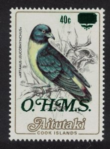 Aitutaki Swallow Bird 40c On 36c Ovpt 'OHMS' 1985 MNH SG#O24