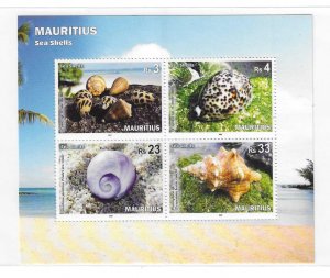 Mauritius 2017 Sea Shells S/S MNH C4