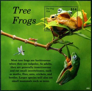 HERRICKSTAMP NEW ISSUES NEVIS Tree Frog Souvenir Sheet