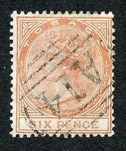 Trinidad and Tobago SG3 6d Orange Wmk CC Superb Used