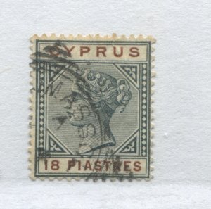 Cyprus QV 1894 18 piastres used