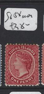 TURKS ISLANDS (P1805BB)  QV  1D   SG 58       MOG