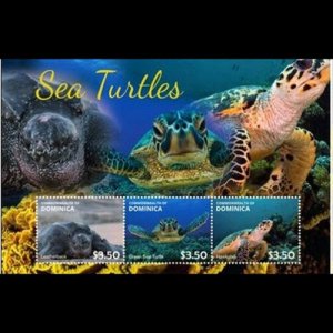 DOMINICA 2014 - Scott# 2806 S/S Turtles NH