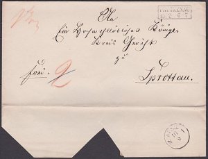 POLAND c1865 cover - folded wrapper ex PRIMKENAU...........................A3186