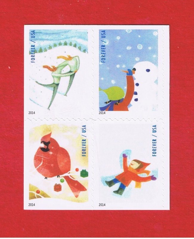 #4937-4940   MNH  S/A   bklt. pane of 4   Winter Fun w/#  Free S/H 