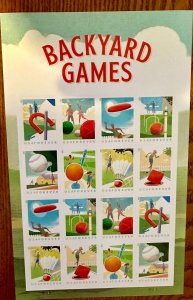 US # 5634b Backyard Games Full pane of 16 forever 2021 Mint NH