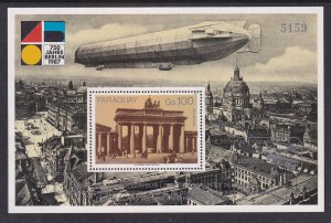 Paraguay C720 Zeppelin Souvenir Sheet MNH VF