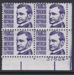 1281 Francis Parkman Plate Block MNH