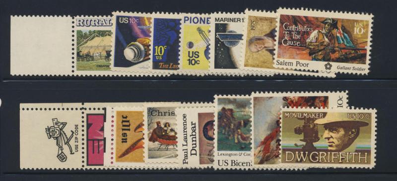 14 different MNH 10c singles - starting at face