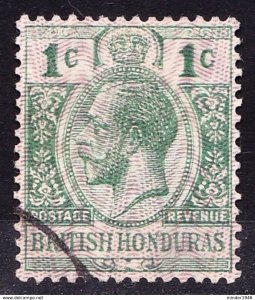 BRITISH HONDURAS 1915 KGV 1 Cent Green SG111 Fine Used