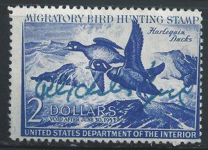 United States #RW19 $2 Duck Stamp - Harlequin Ducks
