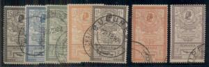 ROMANIA #166-72, Complete set, used, VF, Scott $214.25