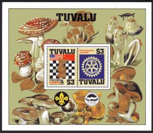 Tuvalu 1986 Sc#352  Chess/Rotary/Fungi/Scouts S/S Decorative  SPECIMEN MNH