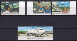 Vanuatu 1997 Sc#703/706 AIRCRAFTS-AIR VANUATU ANNIVERSARY Set (4) MNH